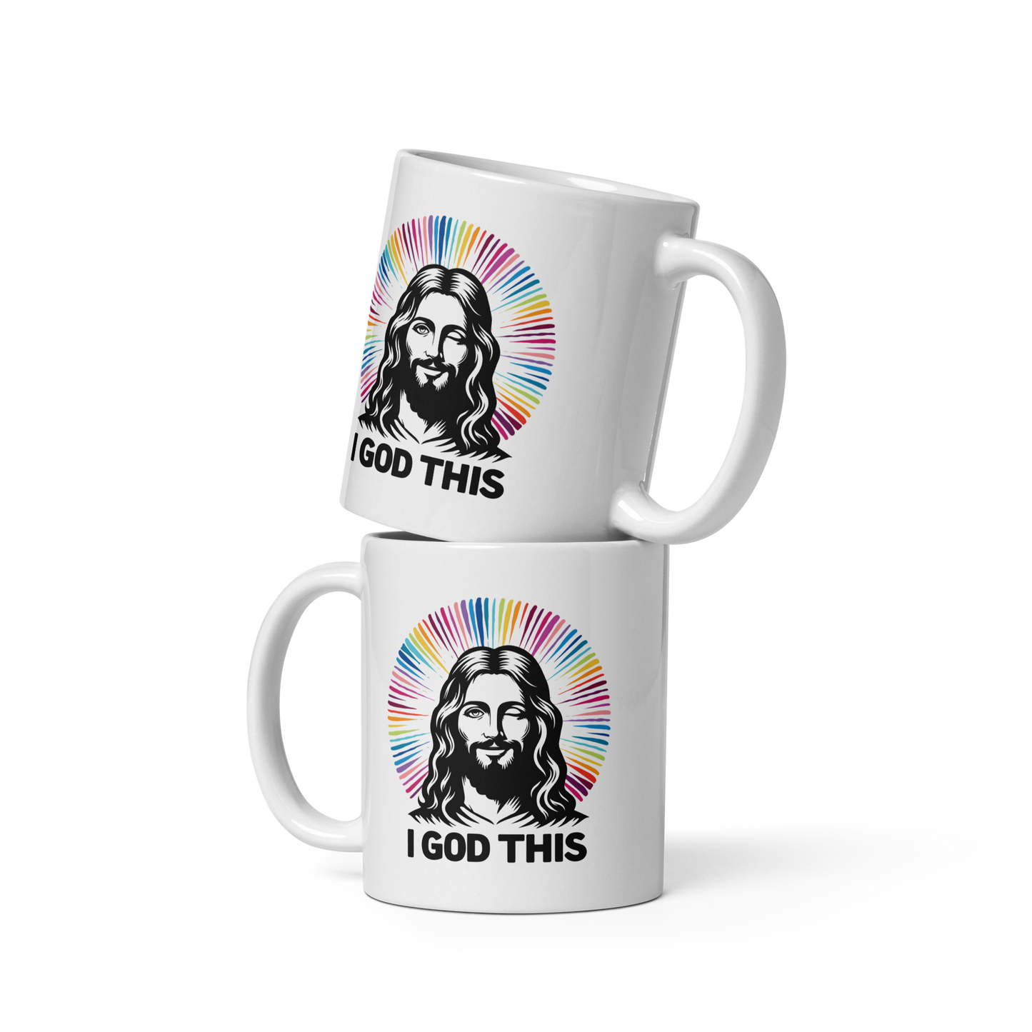 "I God This" Jesus White Glossy Mug