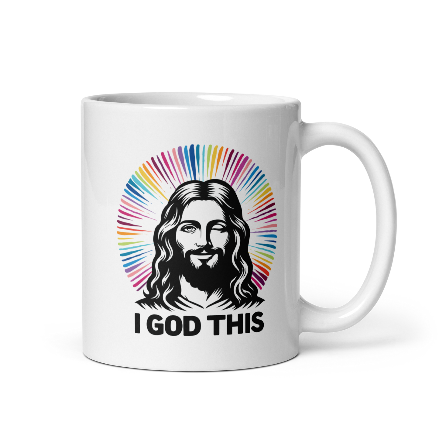 "I God This" Jesus White Glossy Mug